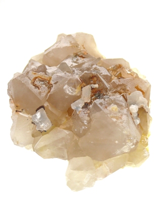 Calcite on Quartz from Cornish Minerals & Crystals