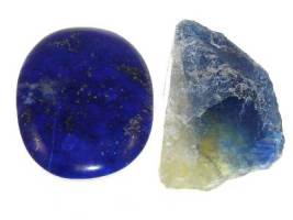 Lapis Lazuli (5-6) and Cornish Blue Fluorite (4)