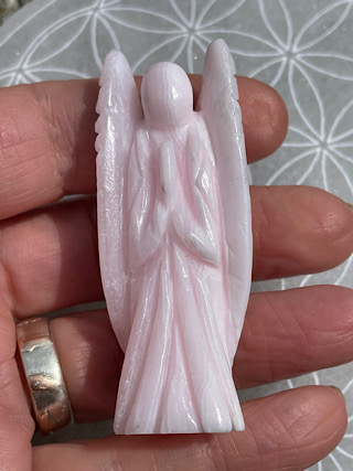 Mangano Calcite Crystal Angel from Crystal Angels