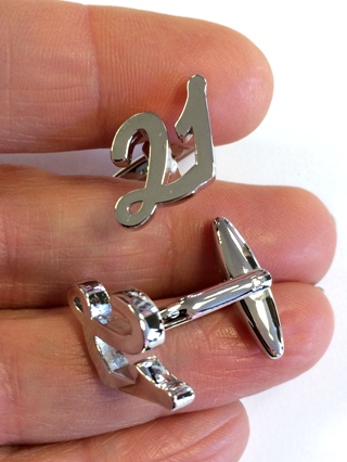 21 Celebration Cuff Links from Cufflinks