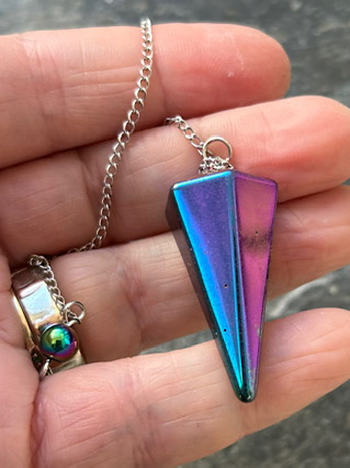 Rainbow Hematite Pendulum from Pendulums