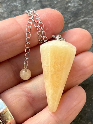 Yellow Calcite Pendulum from Pendulums