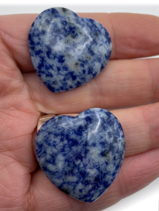 Sodalite hearts from Crystal Hearts