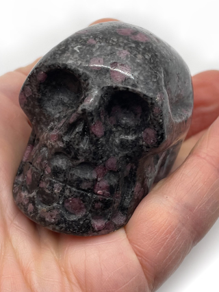 Ruby Albite Skull from Crystal Skulls