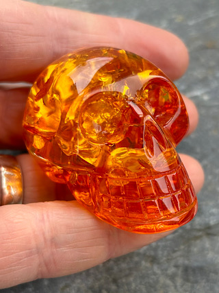 Amber Resin Crystal Skull from Crystal Skulls