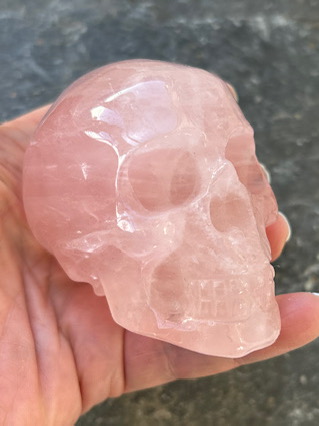 Rose Quartz Skull from Crystal Skulls