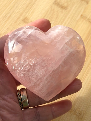 Rose Quartz Heart from Crystal Hearts