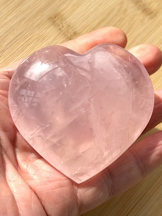 Rose Quartz Heart from Crystal Hearts