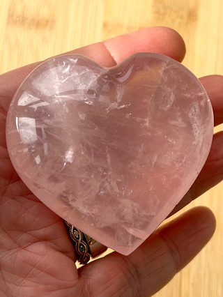 Rose Quartz Heart from Crystal Hearts