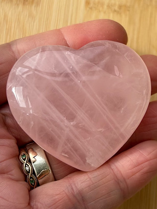 Rose Quartz Heart from Crystal Hearts