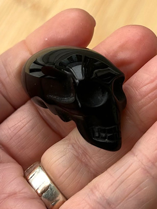 Obsidian Alien Skull from Crystal Skulls