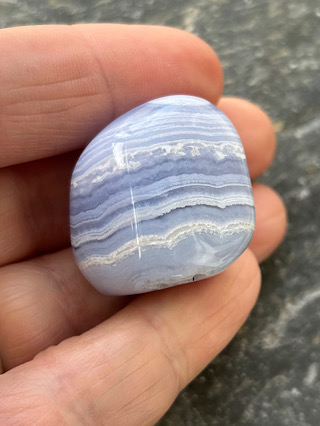 Blue Lace Agate Tumblestone from Tumbled Stones