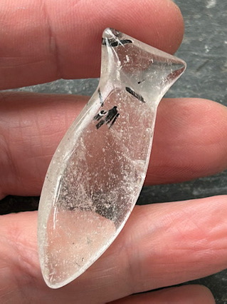 Peter Kleiner Tourmalinated Quartz Fish from Crystal Healing Tools & Wands