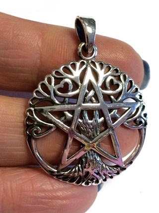 SOLD  Pentacle Tree of Life Pendant from Silver Symbolic Jewellery