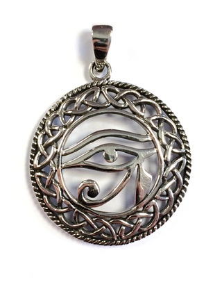 Knotwork Eye of Horus Pendant *SOLD* from Silver Symbolic Jewellery
