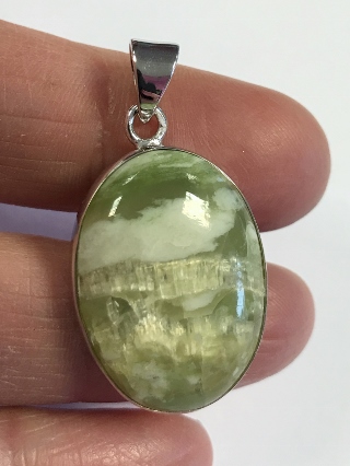 Chrysotile Pendant from Silver Gemstone Pendants