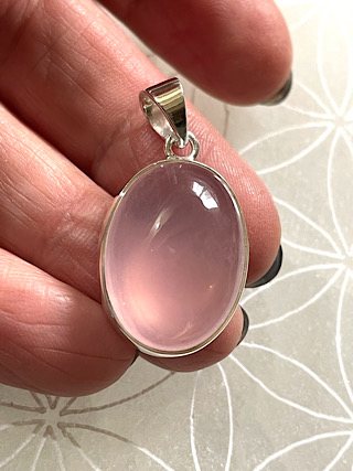 Rose Quartz Pendant from Silver Gemstone Pendants