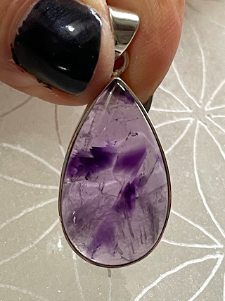 Amethyst Pendant from Silver Gemstone Pendants