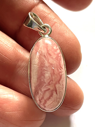 Rhodochrosite Pendant from Silver Gemstone Pendants