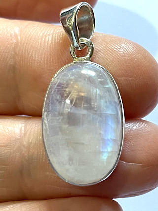 Rainbow Moonstone Pendant from Silver Gemstone Pendants