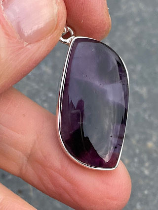 Amethyst Pendant from Silver Gemstone Pendants