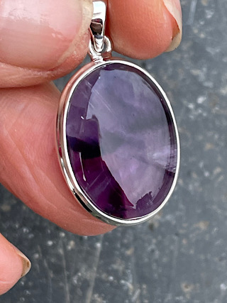 Amethyst Pendant from Silver Gemstone Pendants