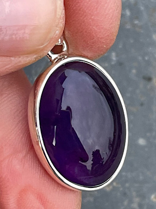 Amethyst Pendant from Silver Gemstone Pendants