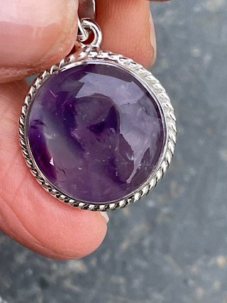 Amethyst Pendant from Silver Gemstone Pendants