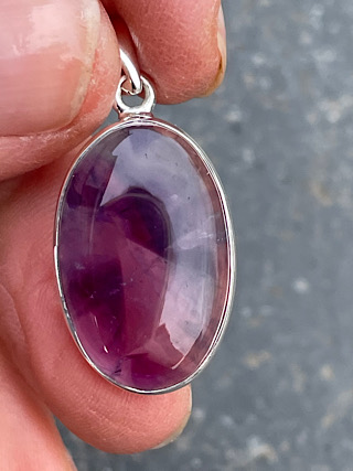 Amethyst Pendant from Silver Gemstone Pendants