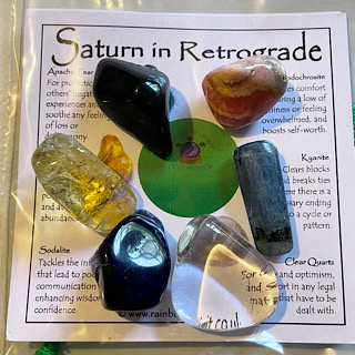Saturn in Retrograde Crystal Set from Moons & Planets