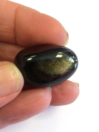 Sheen Obsidian Tumbled Stone from Tumbled Stones