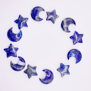 Lapis Lazuli Moon Shaped Crystals from Crystal Healing Tools & Wands